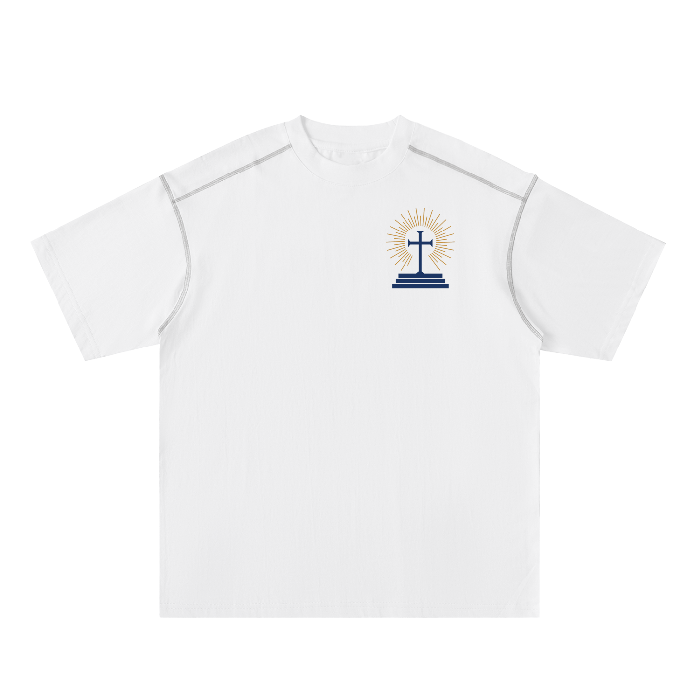 WALK Oversized Contrast-Stitched Cotton Tee