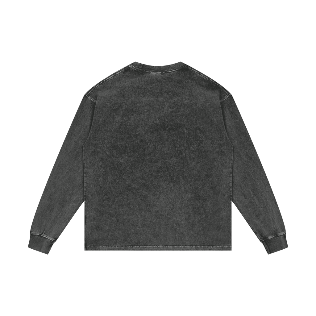 WALK Acid Wash Oversize Long Sleeve T-Shirt - 250 GSM