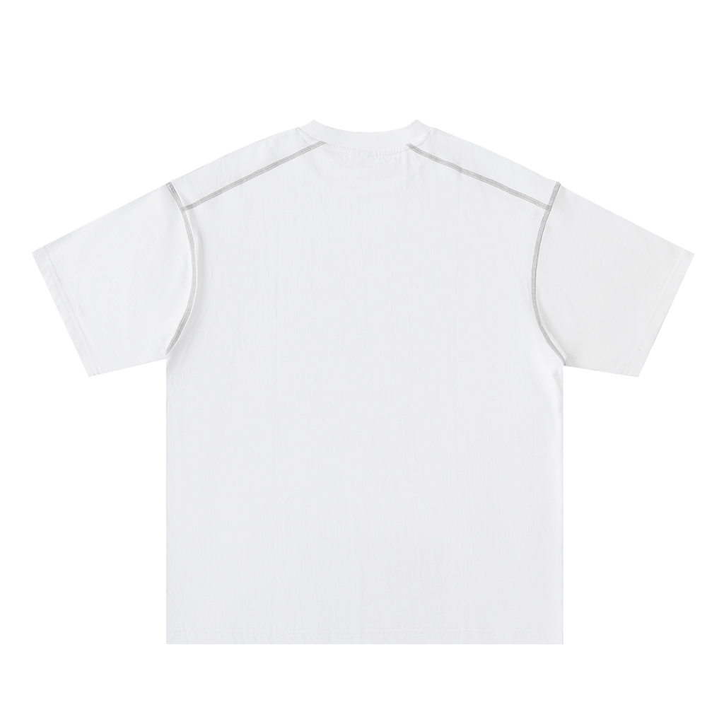 WALK Oversized Contrast-Stitched Cotton Tee