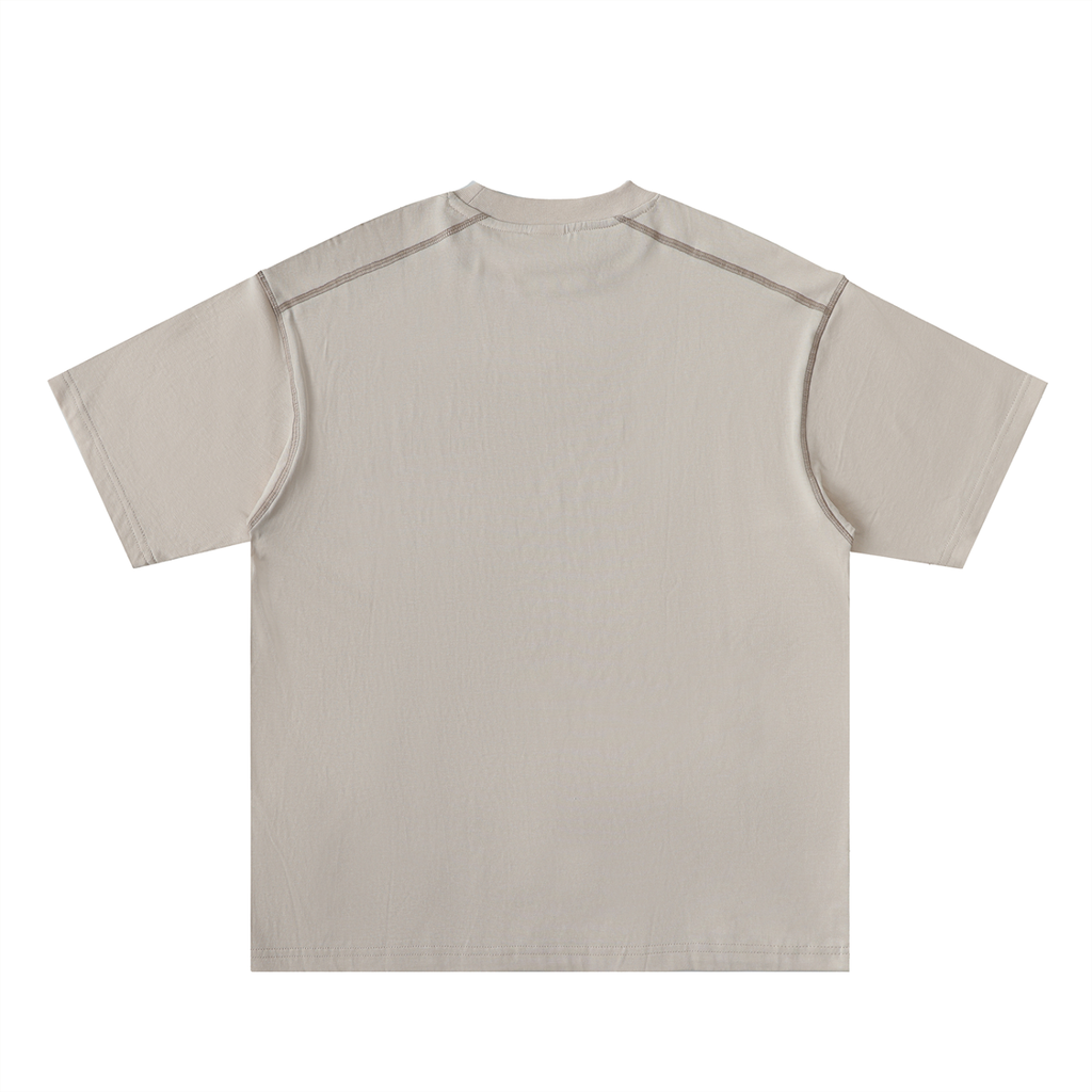 WALK Oversized Contrast-Stitched Cotton Tee