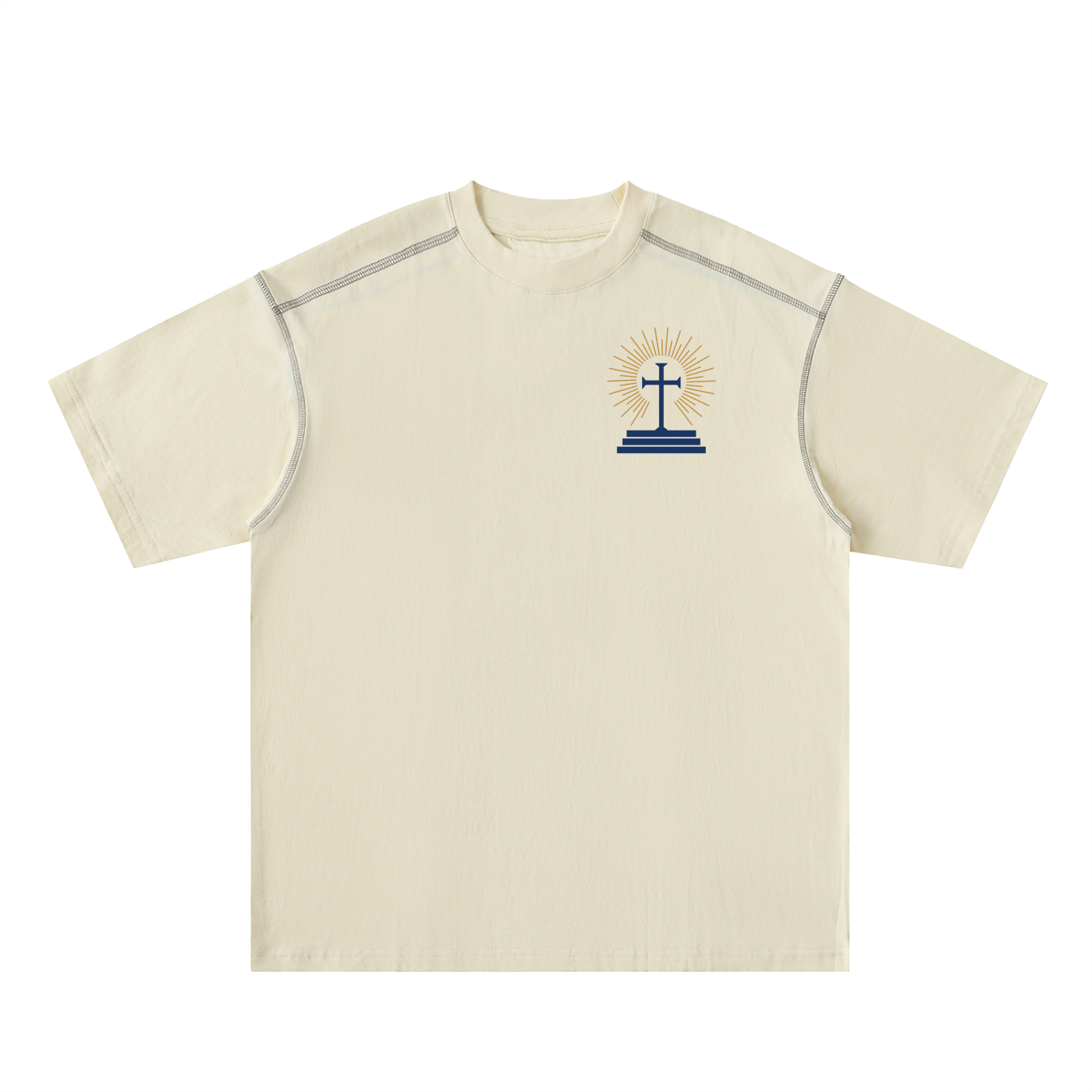 WALK Oversized Contrast-Stitched Cotton Tee