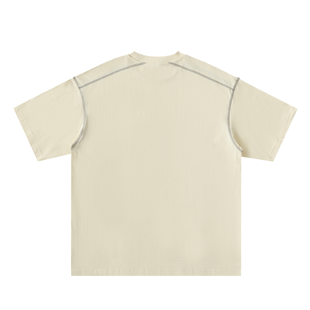 WALK Oversized Contrast-Stitched Cotton Tee