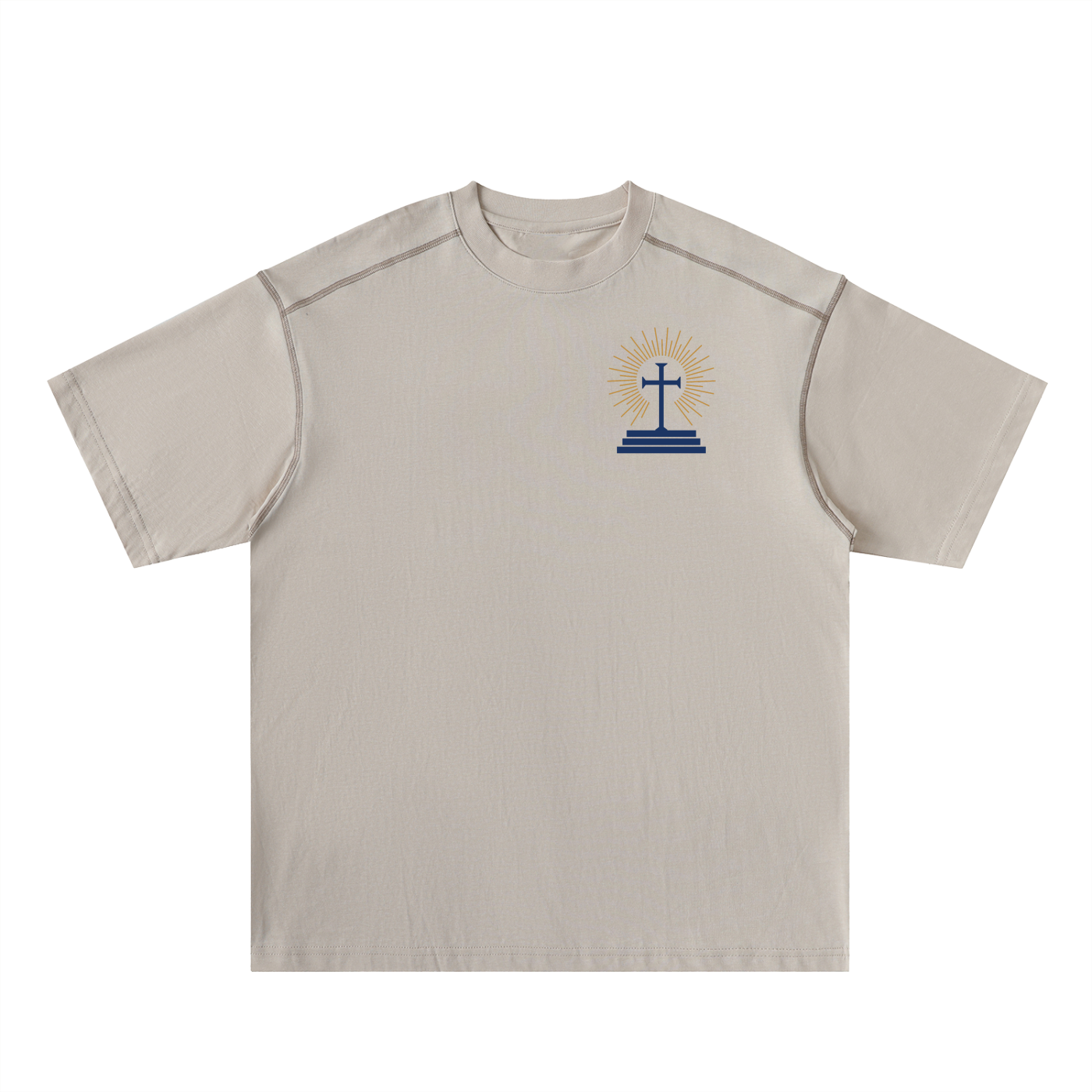 WALK Oversized Contrast-Stitched Cotton Tee