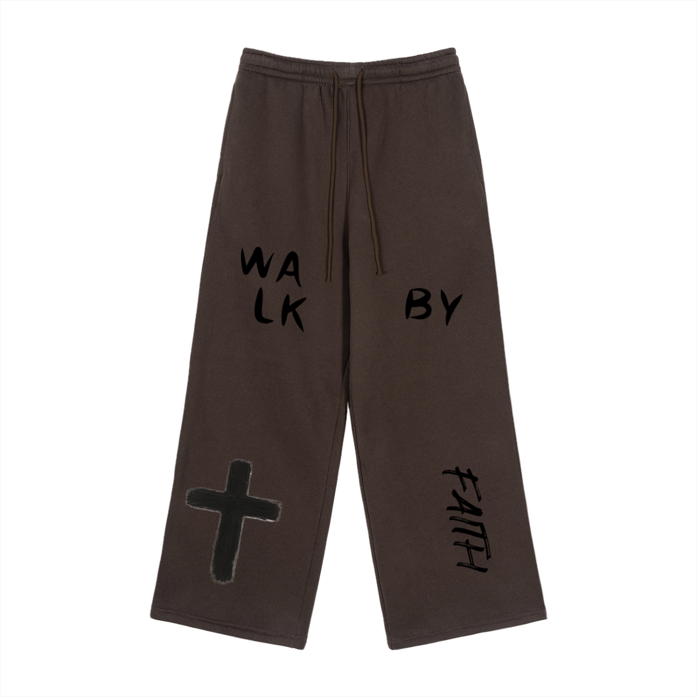 Fleece Drawstring Straight-Leg Sweatpants