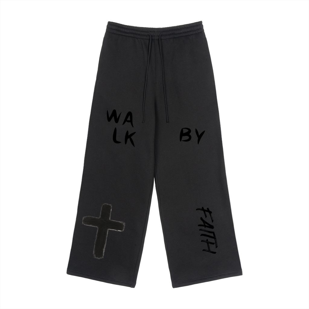 Fleece Drawstring Straight-Leg Sweatpants