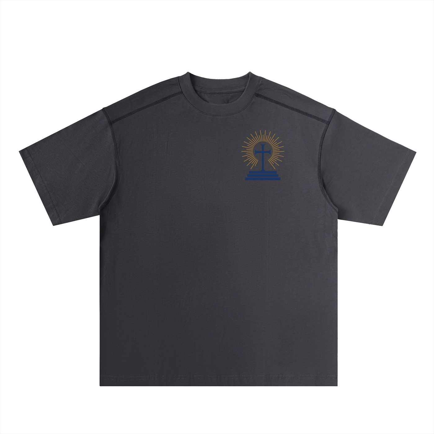 WALK Oversized Contrast-Stitched Cotton Tee